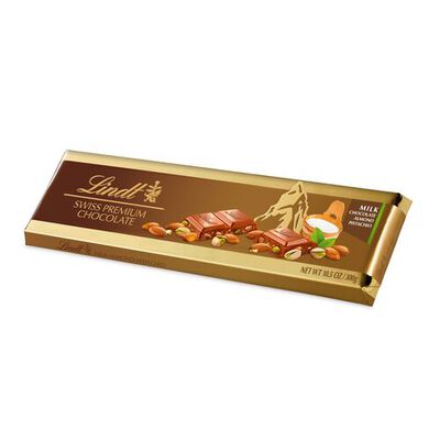 Milk Almond Pistachio Gold Bar 300g