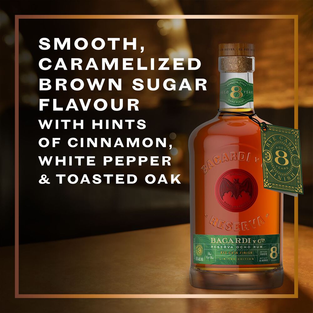 Bacardi 8 Anos Rye Cask 100cl image number null