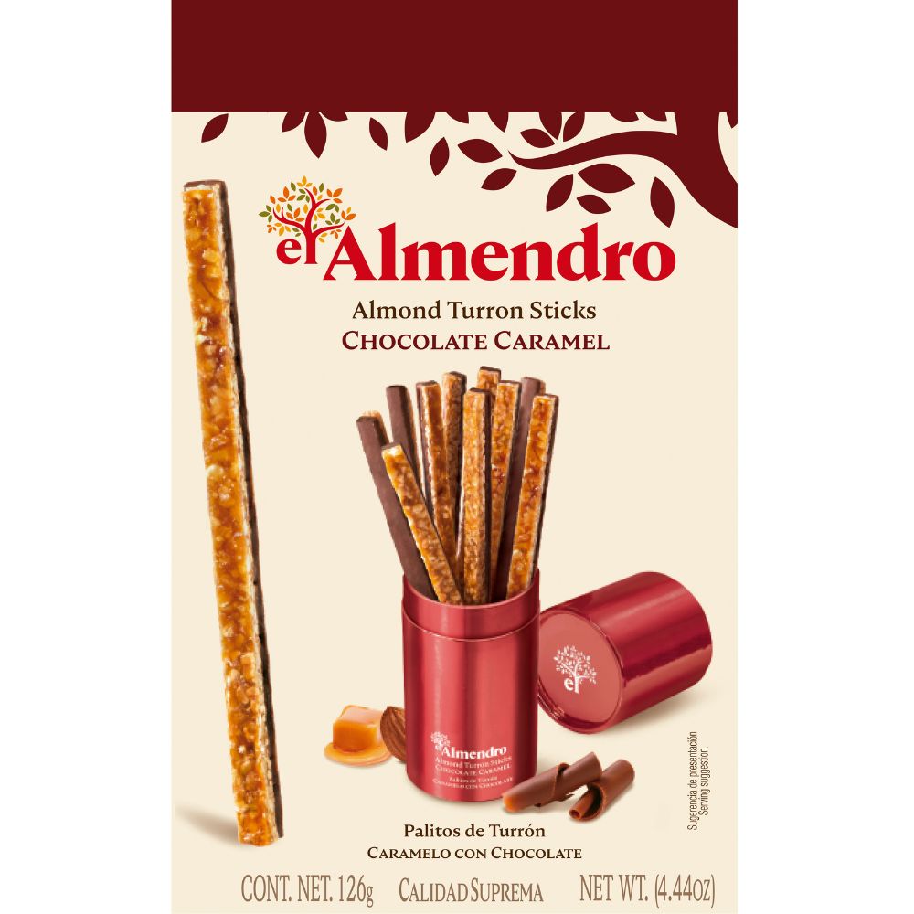 Chocolate Caramel Turron Sticks 126gr image number null