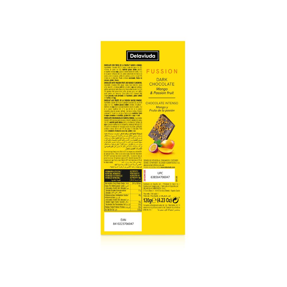 Fusion Dark Chocolate Mango and Passion Fruit 120g image number null