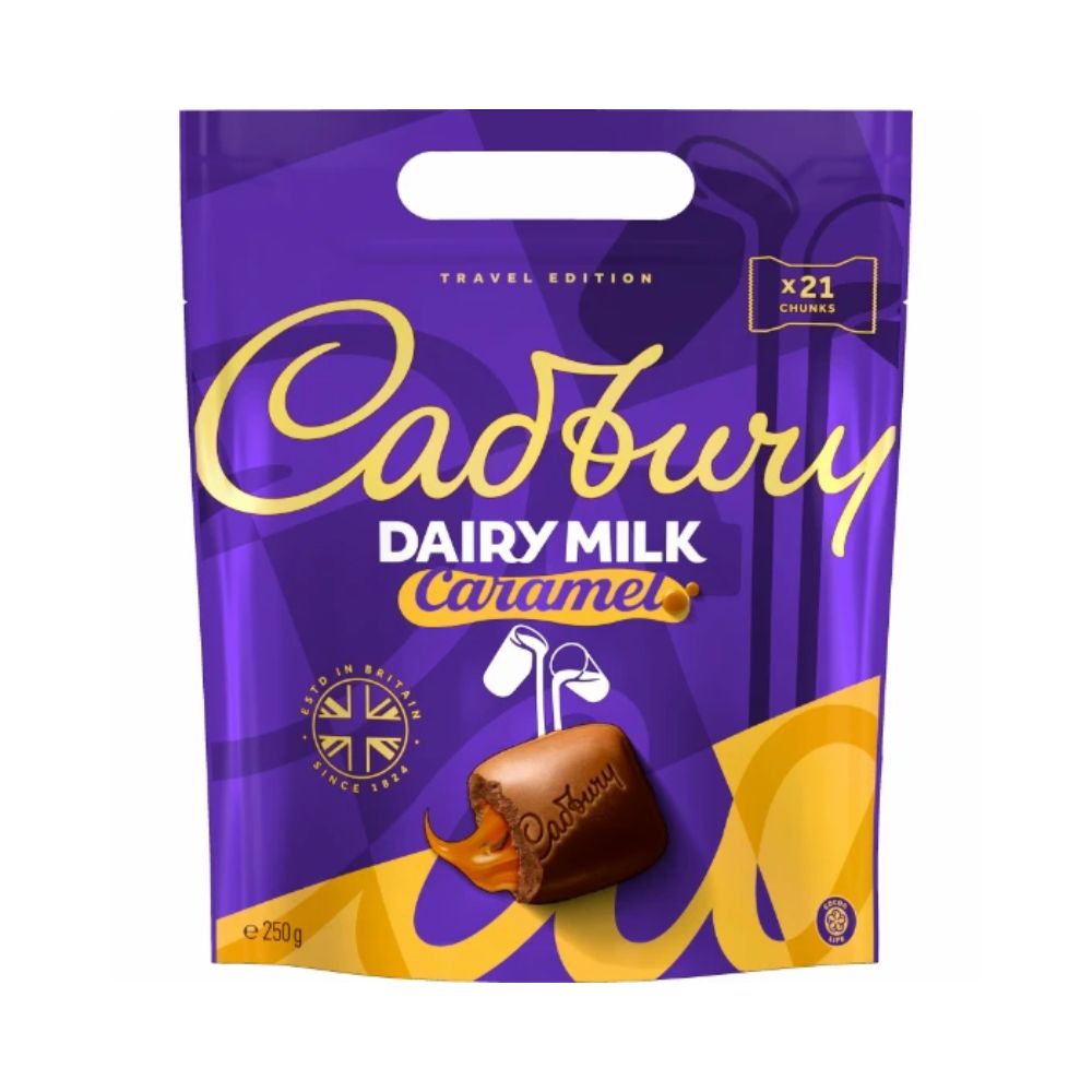 Dairy Milk Caramel Chunks Pouch 250g image number null