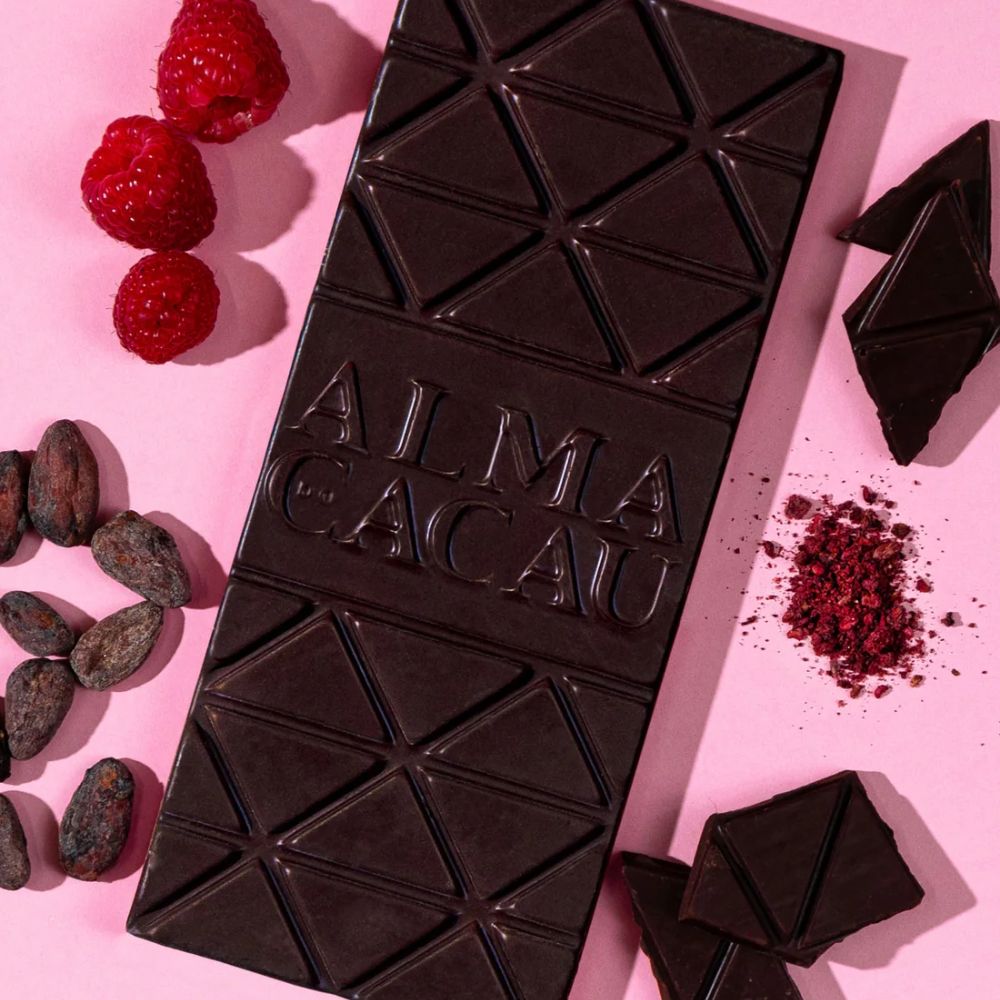 Chocolate Negro BIO 60% c/ Framboesa 100g image number null