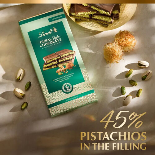 Lindt Dubai Style Chocolate Bar 145g image number null