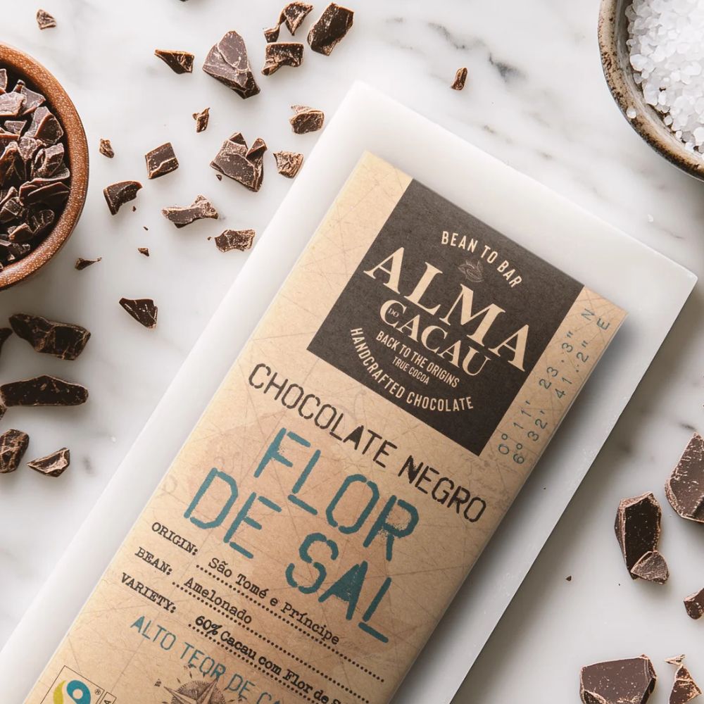 Chocolate Negro BIO 60% c/Flor de Sal 100g image number null